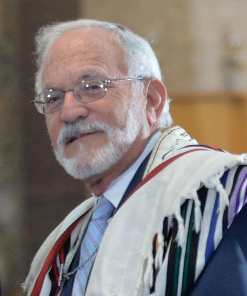 A Portrait of Rabbi Rojzman in the Temple's yard. by Eduardo Montes/Bradley